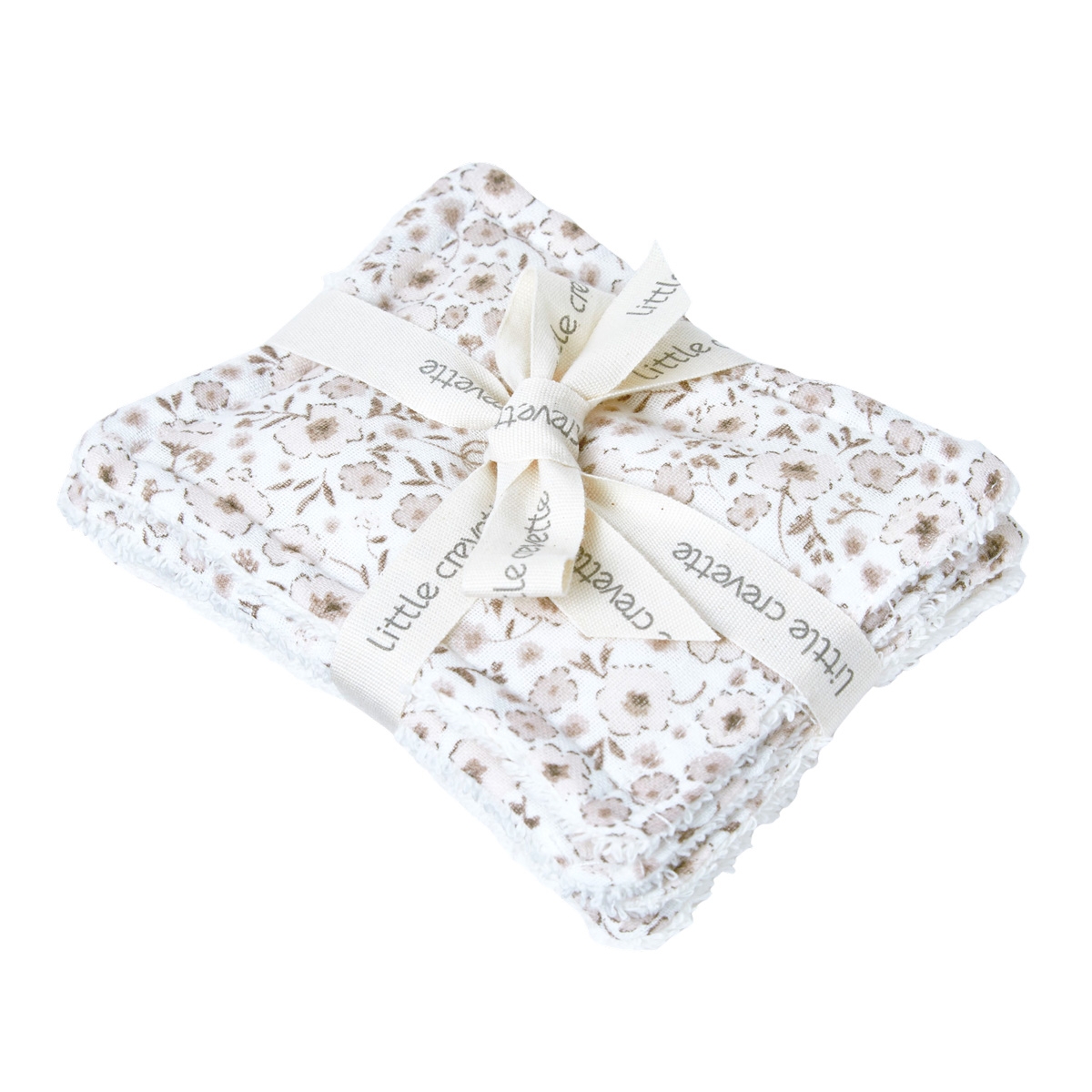 Lot de 12 lingettes lavables coton bio LILLY beige, LITTLE CREVETTE
