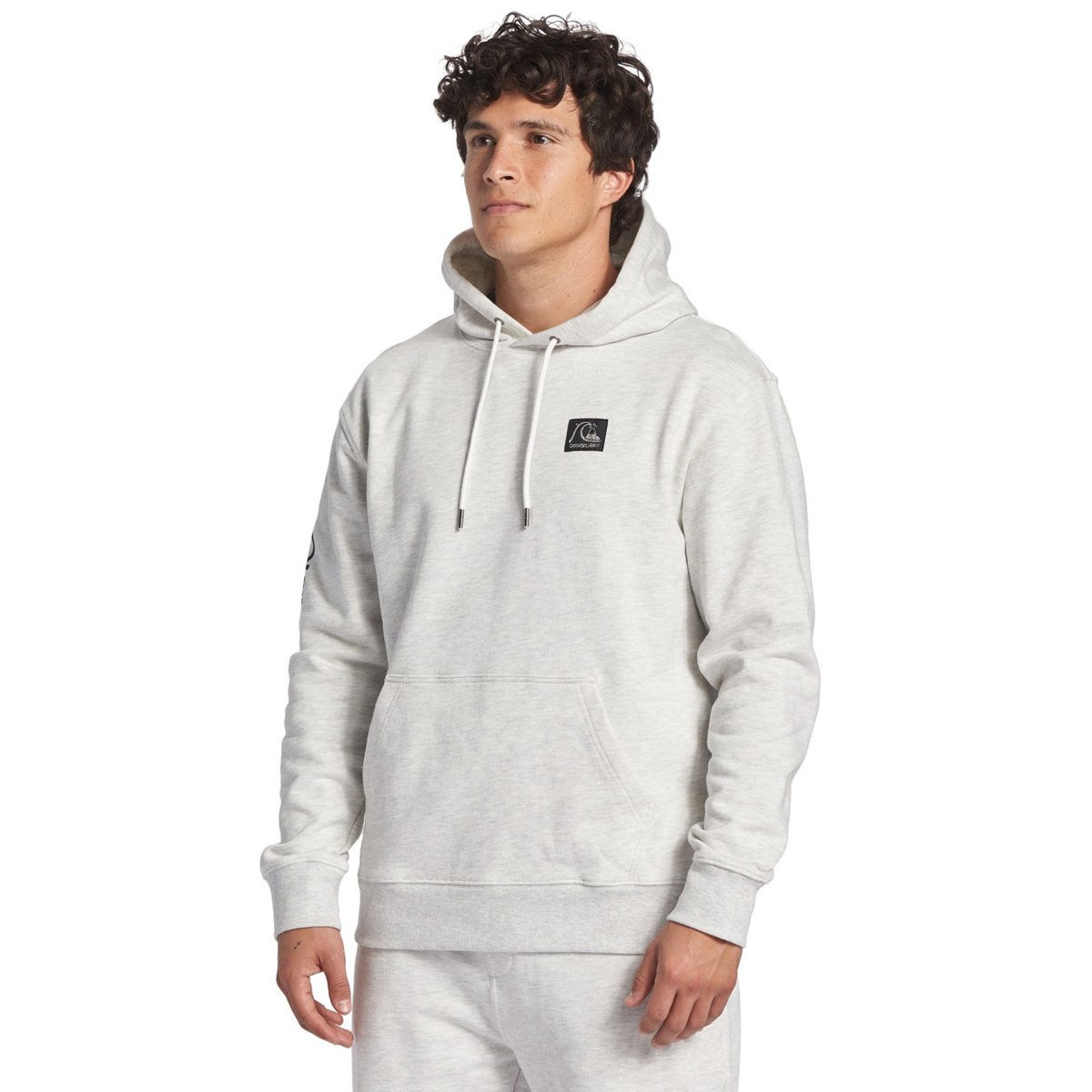 Sweat à capuche THE ORIGINAL gris white marble heather, QUIKSILVER