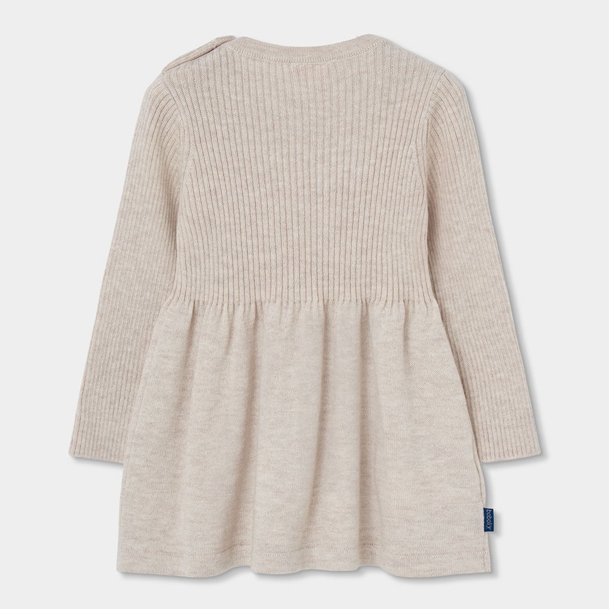 Robe avec fleurs au crochet beige, BOBOLI