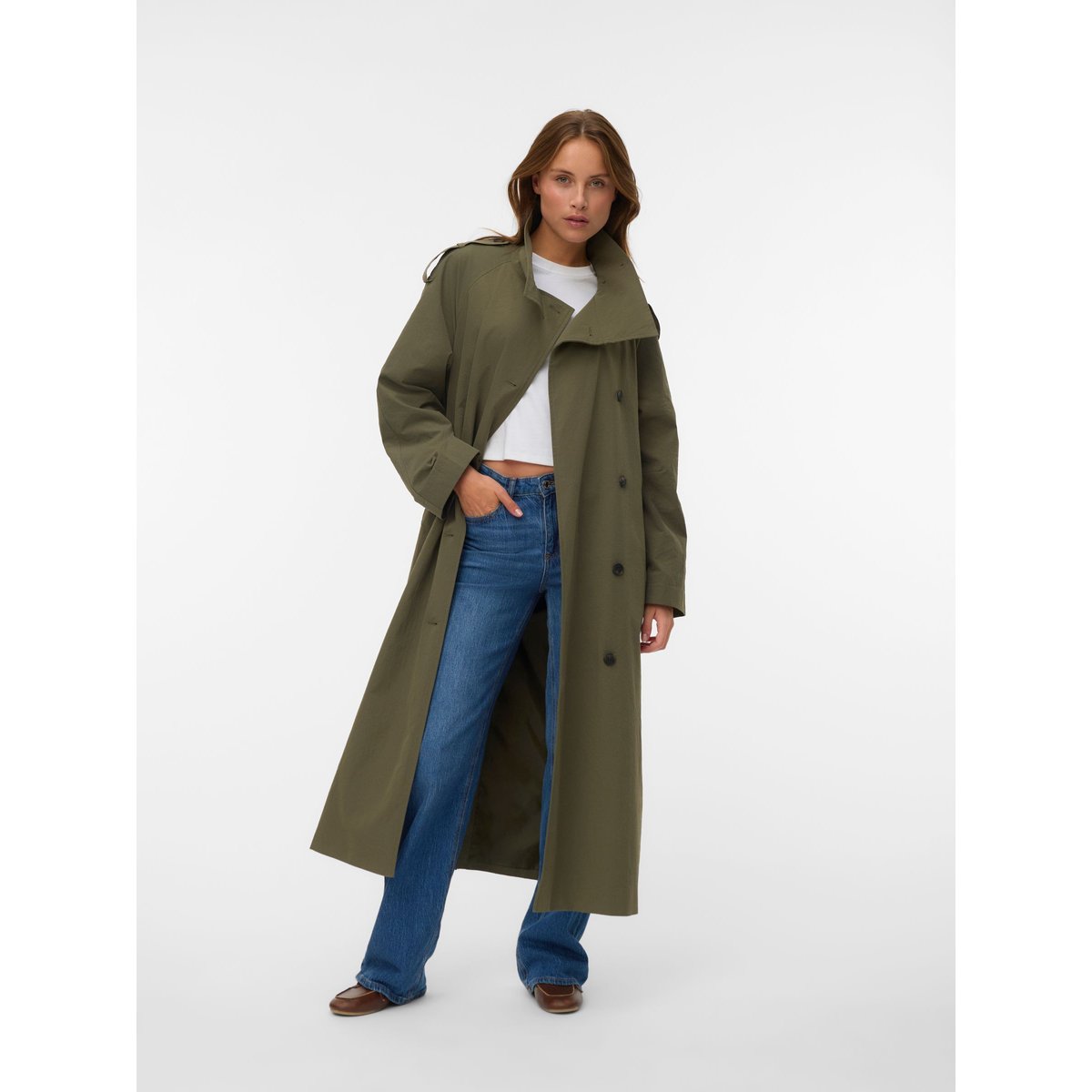 Trench Coat verte - kalamata 1, VERO MODA