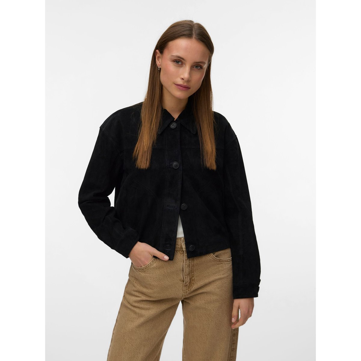 Veste En Daim black 1, VERO MODA