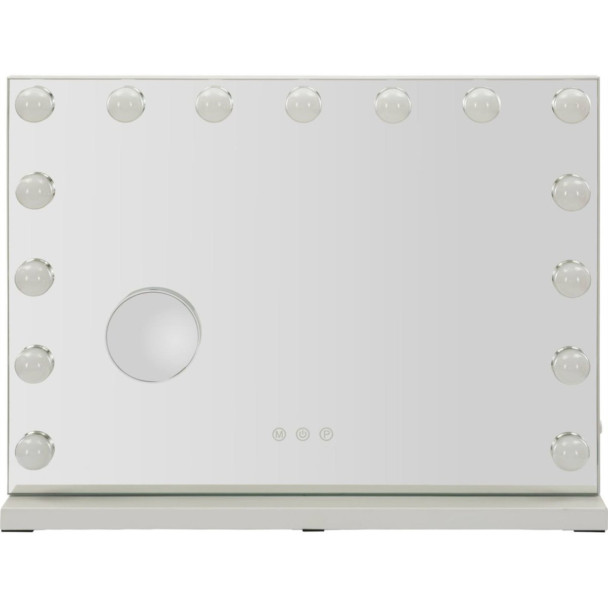 Miroir de table lumineux hollywood en fer MODERN blanc, RECOLLECTION