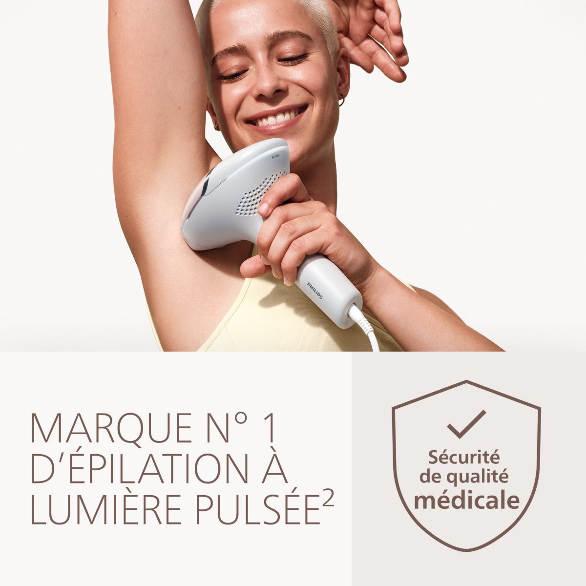 Epilateur lumière pulsée BRI930/00 PEARL PEACH couleur unique, PHILIPS