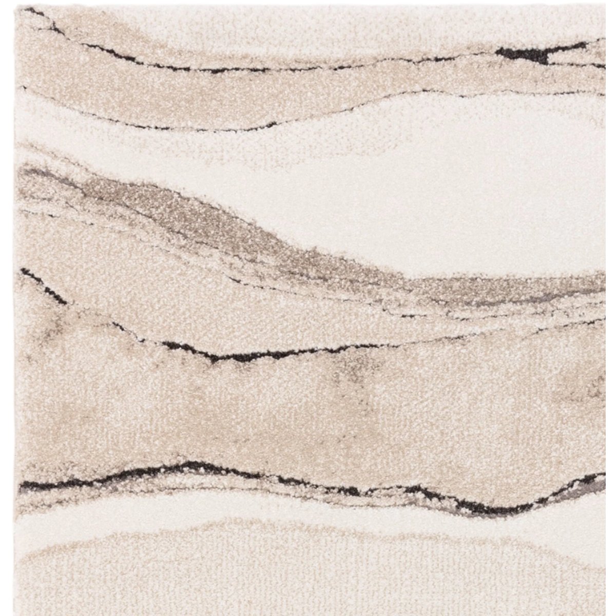 Tapis salon et chambre tissé plat SWELL beige, NOVATREND