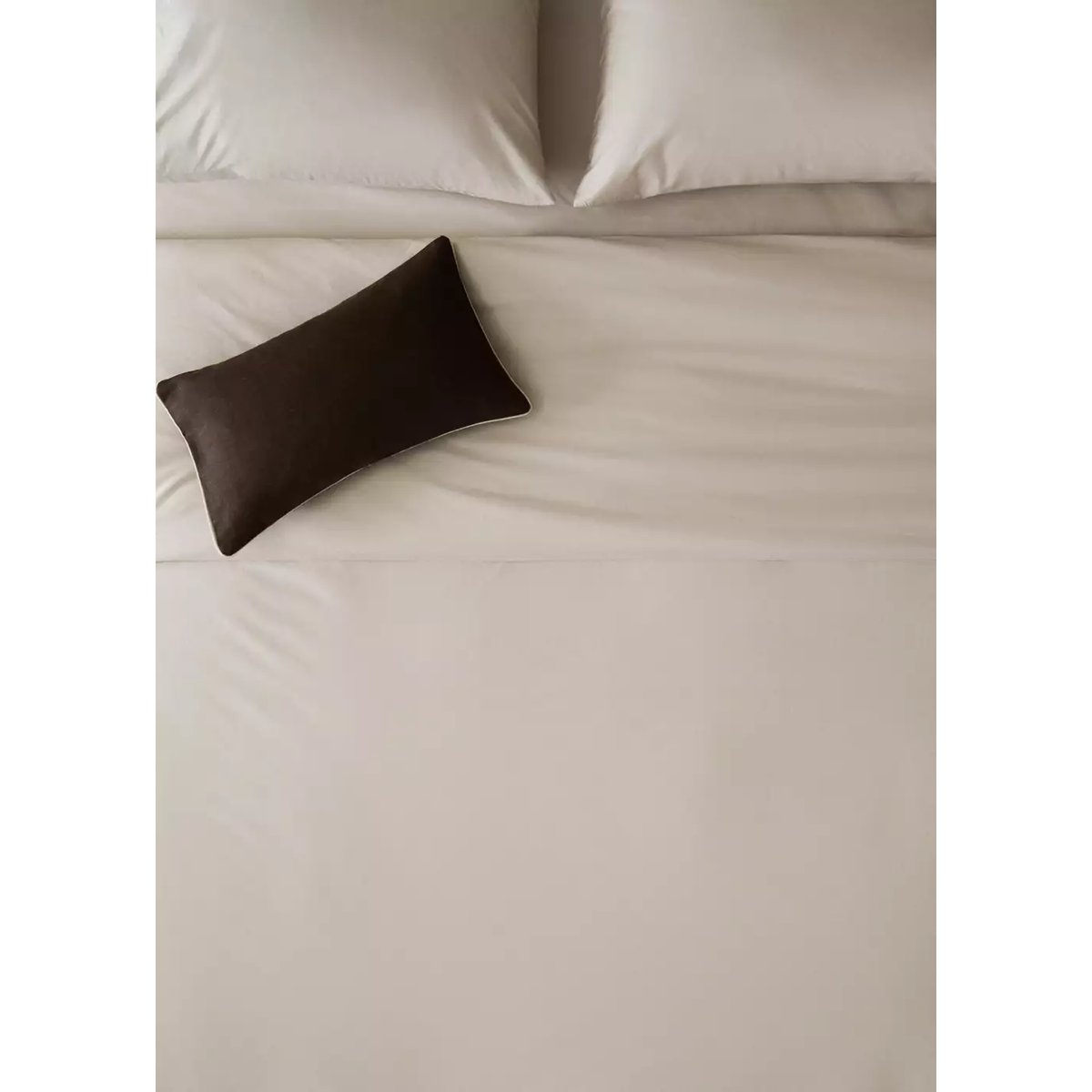 Housse de couette en percale de coton 100 % Lit 200 cm sable, MANGO HOME
