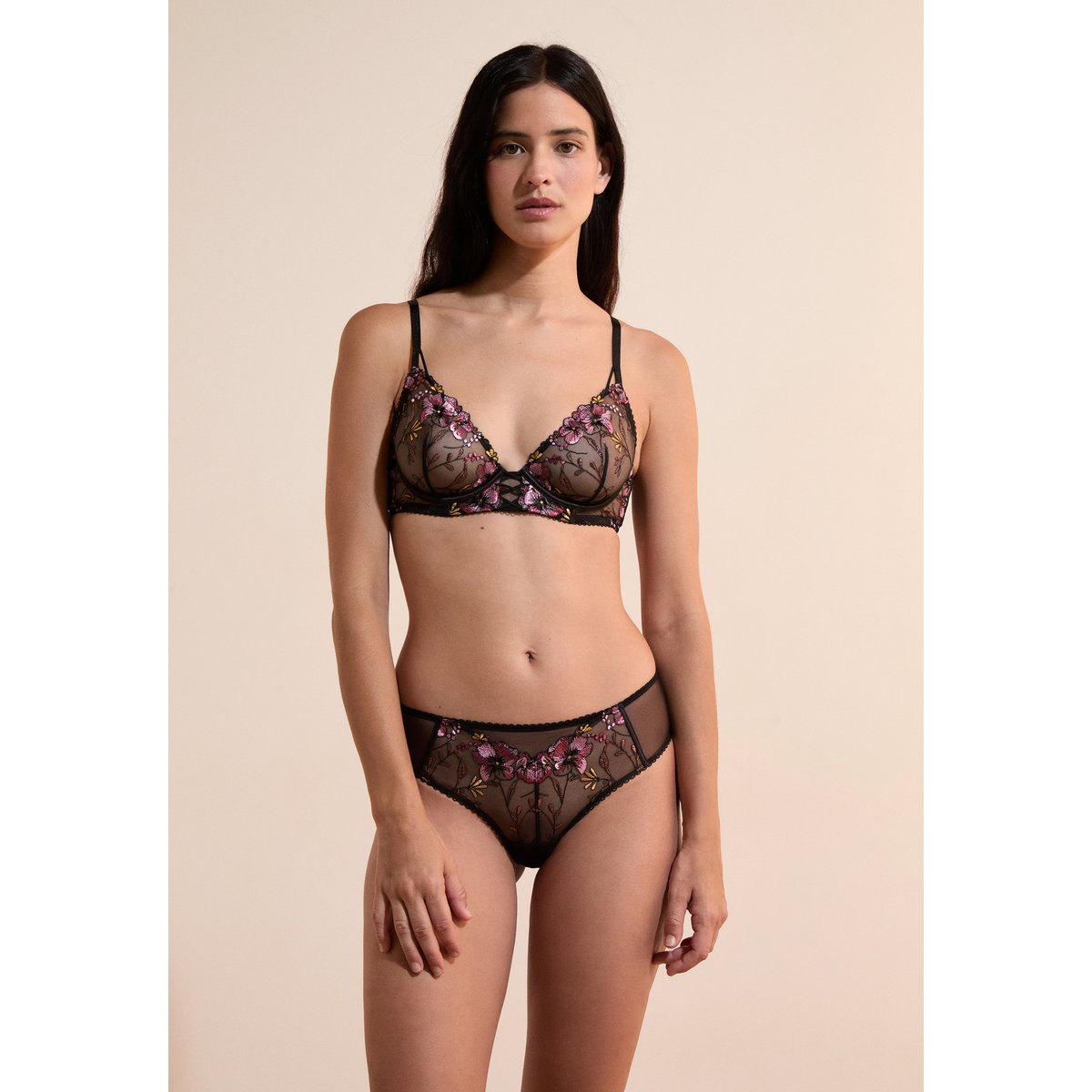 Soutien-gorge avec broderie NOVA noir, ETAM