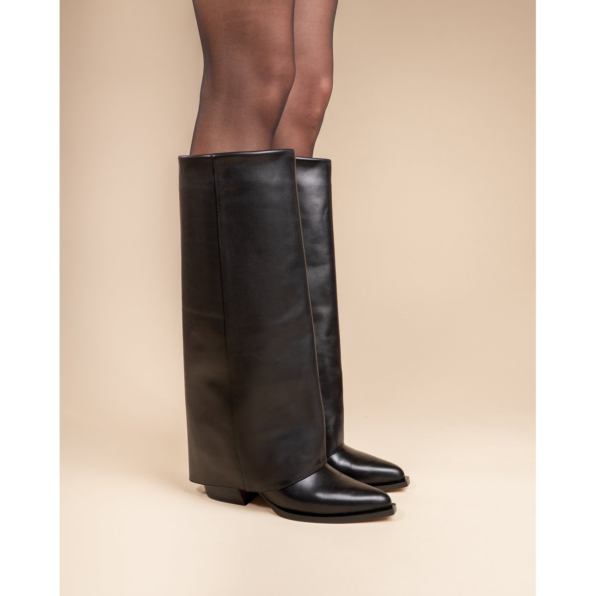 Bottes à revers JOAN noir, MI MAI