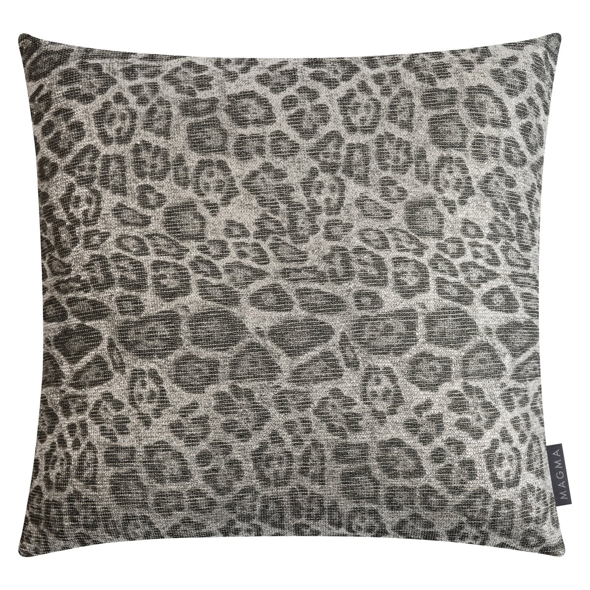 Lot de 2 housses de coussin motif panthère NAMIR anthracite et gris, MAGMA HEIMTEX