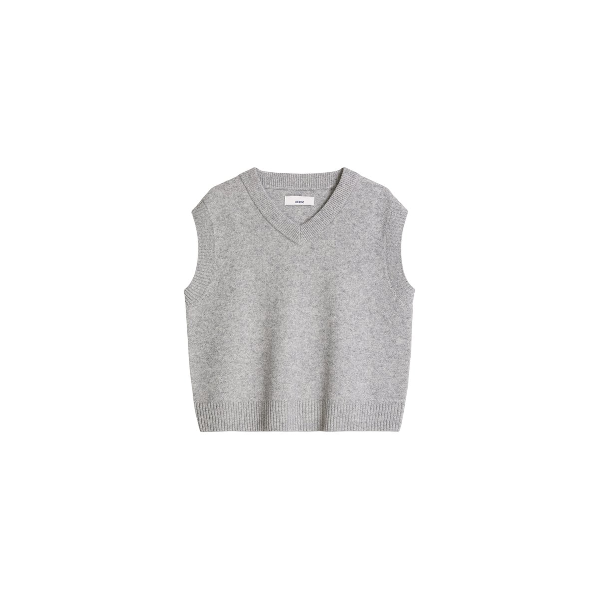 Gilet sans manches coupe classique en laine vierge douce gris, MARC O’POLO DENIM