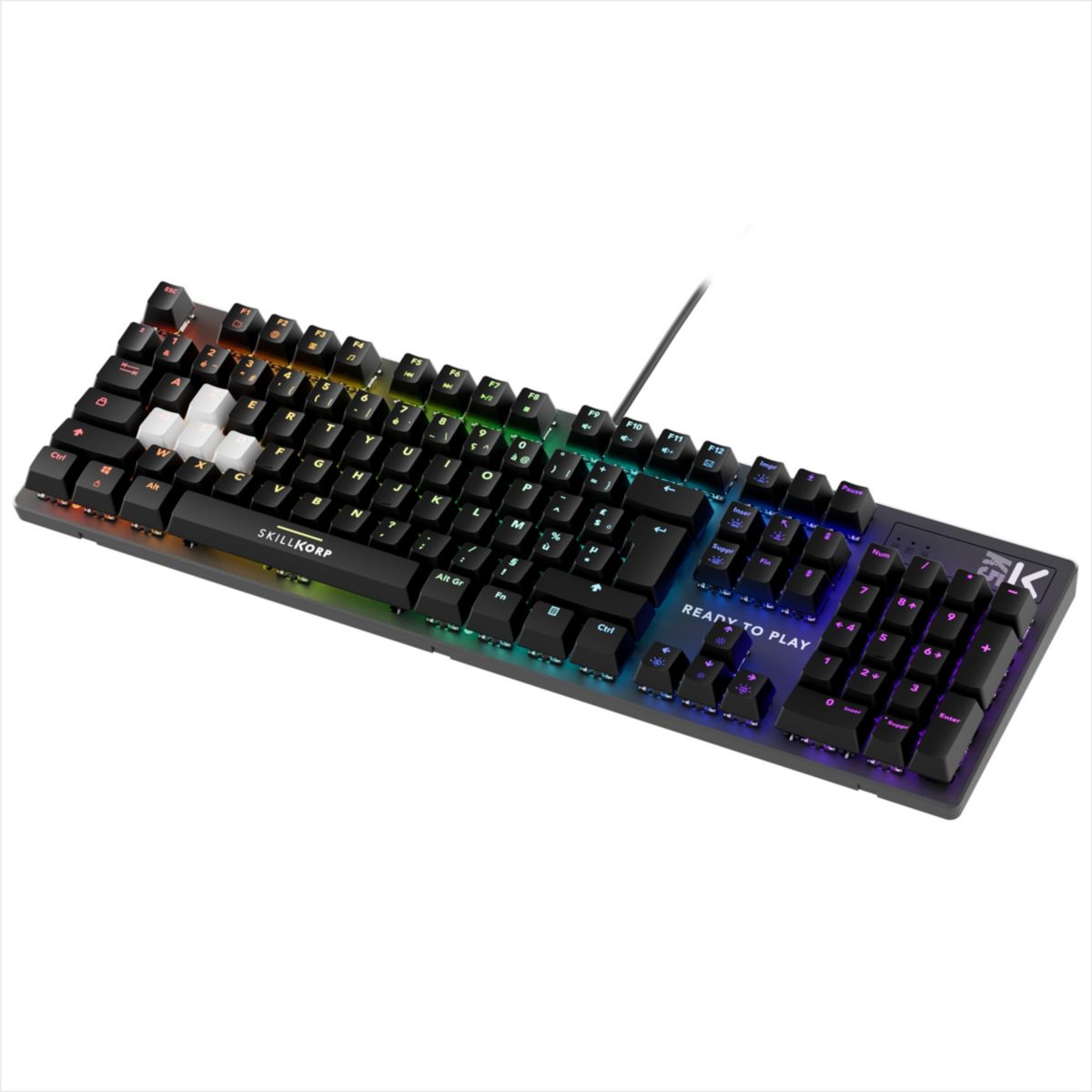 Clavier gamer K5 NOIR Access couleur unique, SKILLKORP