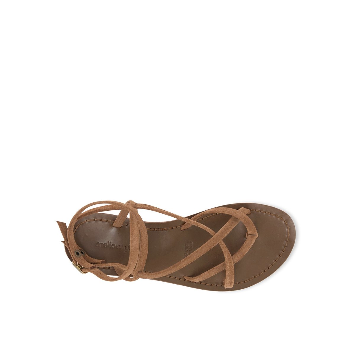 Sandale Plate en cuir NAPOLI cognac, MELLOW YELLOW