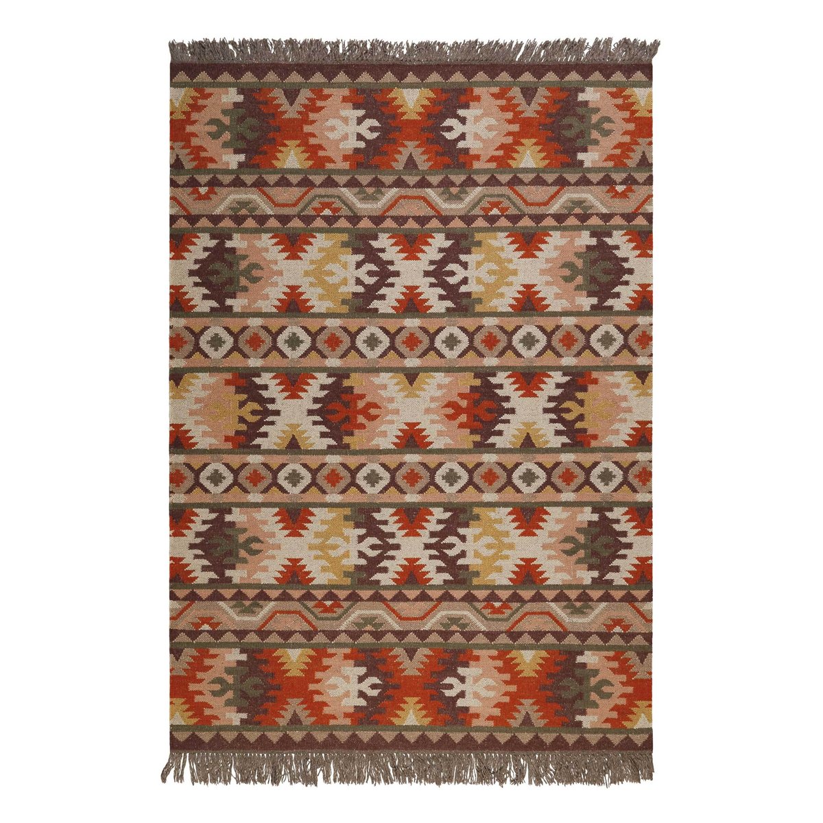 Tapis en laine, tissé main, oriental , BALOU brun, WECON HOME