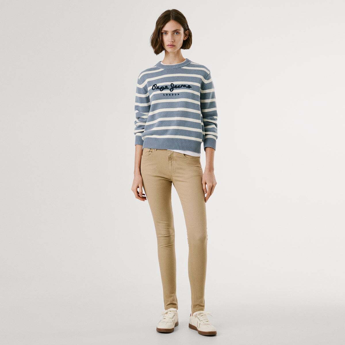 Pantalon Coupe Skinny 5 Poches beige pierre, PEPE JEANS