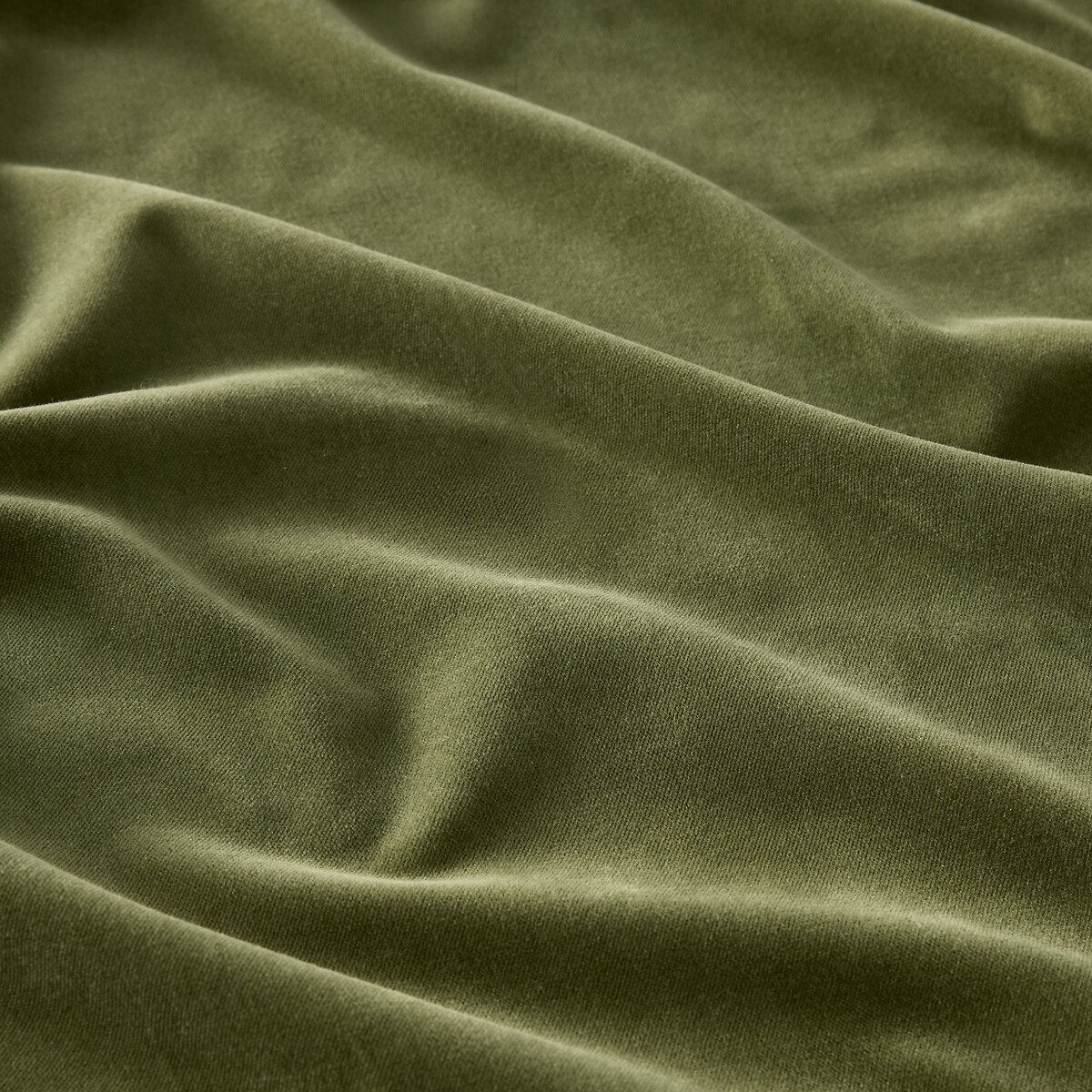 Vorhang Velvet, verdeckte Schlaufen, Samt moosgrün, LA REDOUTE INTERIEURS