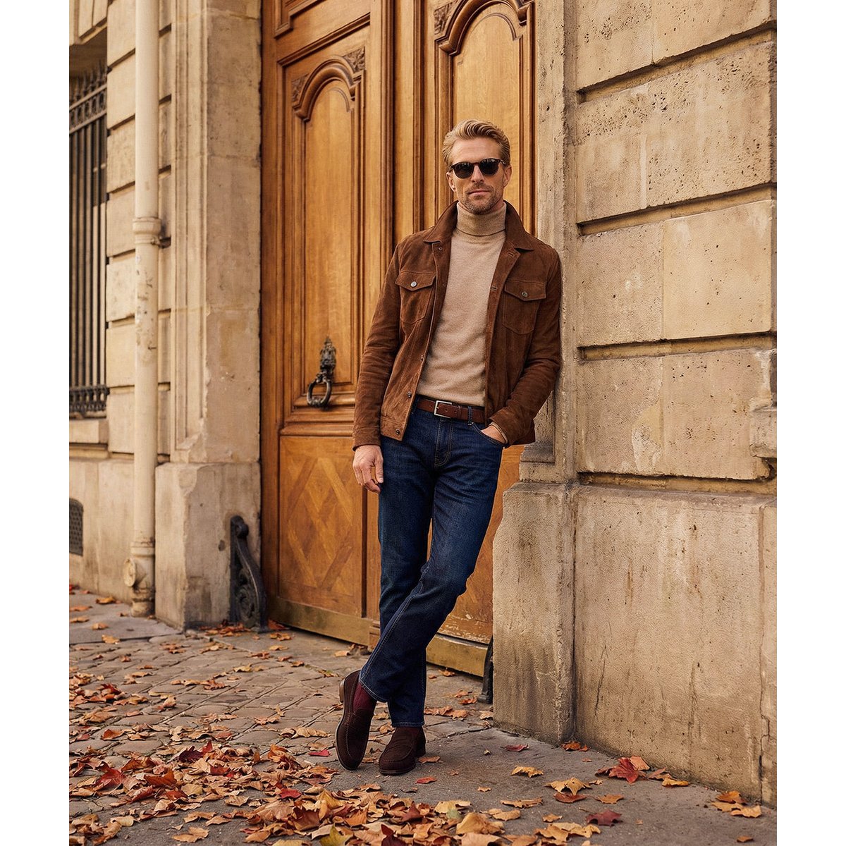 Mocassins daim COLLEGE 1986 marron, FINSBURY
