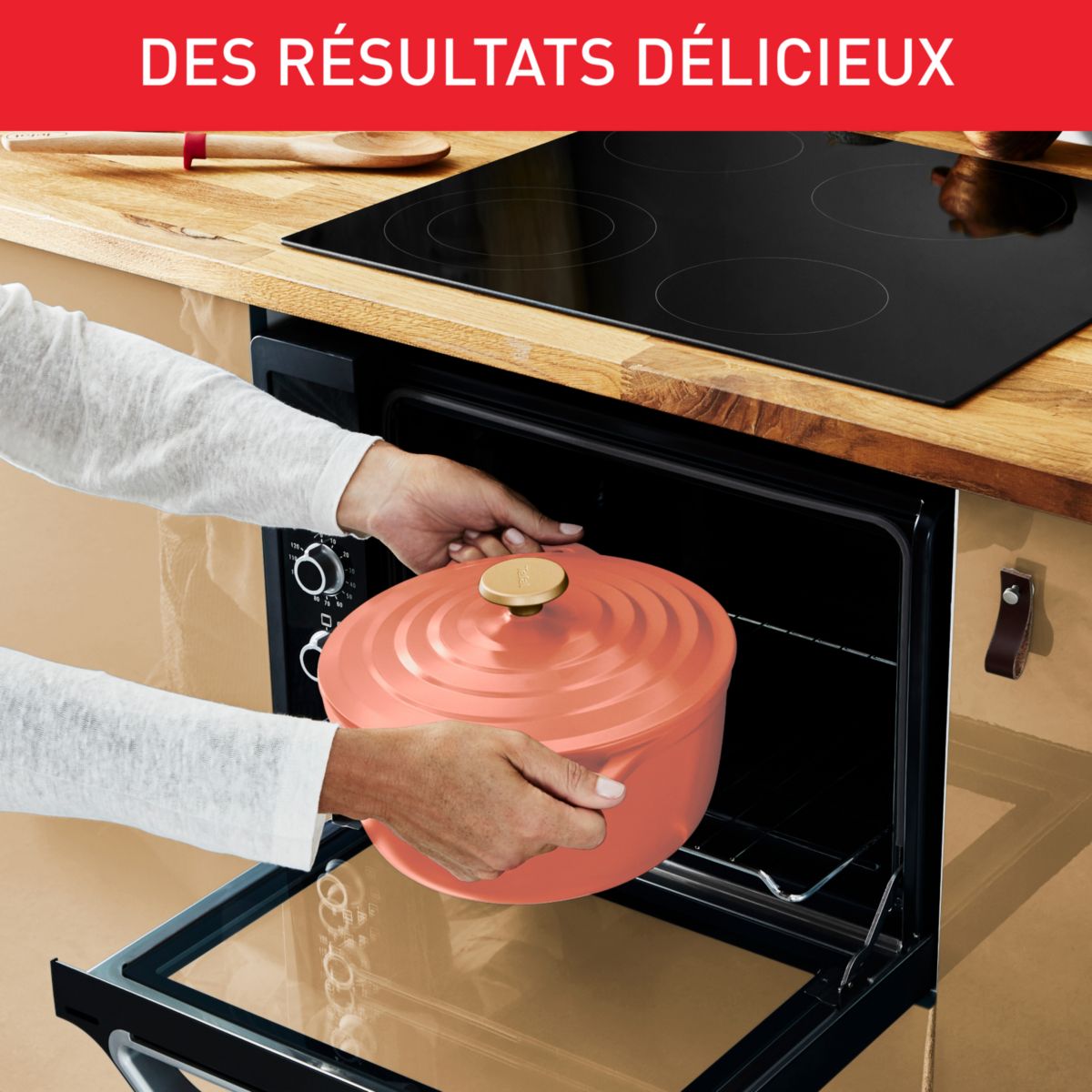 Cocotte AIR SOFT LIGHT 24 cm Terra cotta couleur unique, TEFAL