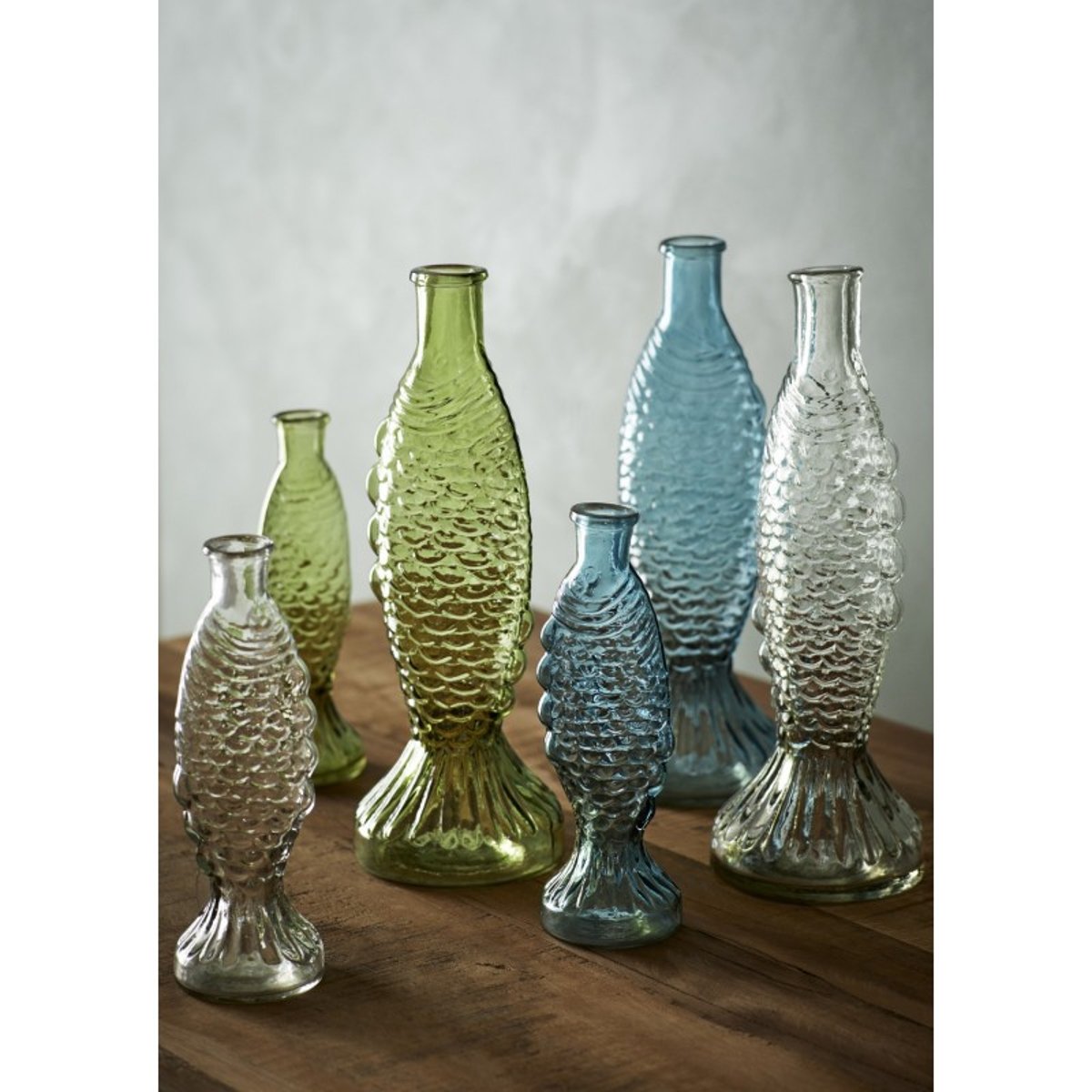Vase poisson verre gris, MADAM STOLTZ