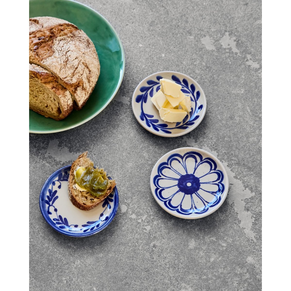 Lot de 3 petites assiettes Diva bleu, HOUSE DOCTOR
