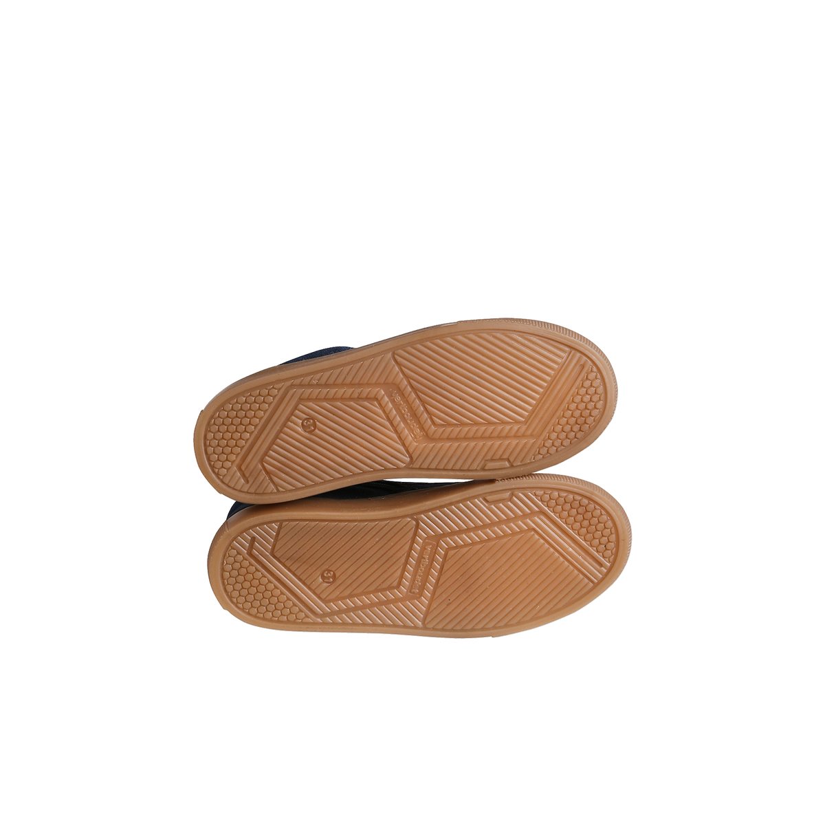 Baskets cuir montantes zippées et élastiquées marine, VERTBAUDET