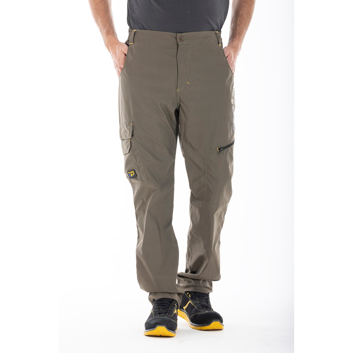 Pantalon de travail technique multi-poches LONGTEC kaki, RICA LEWIS