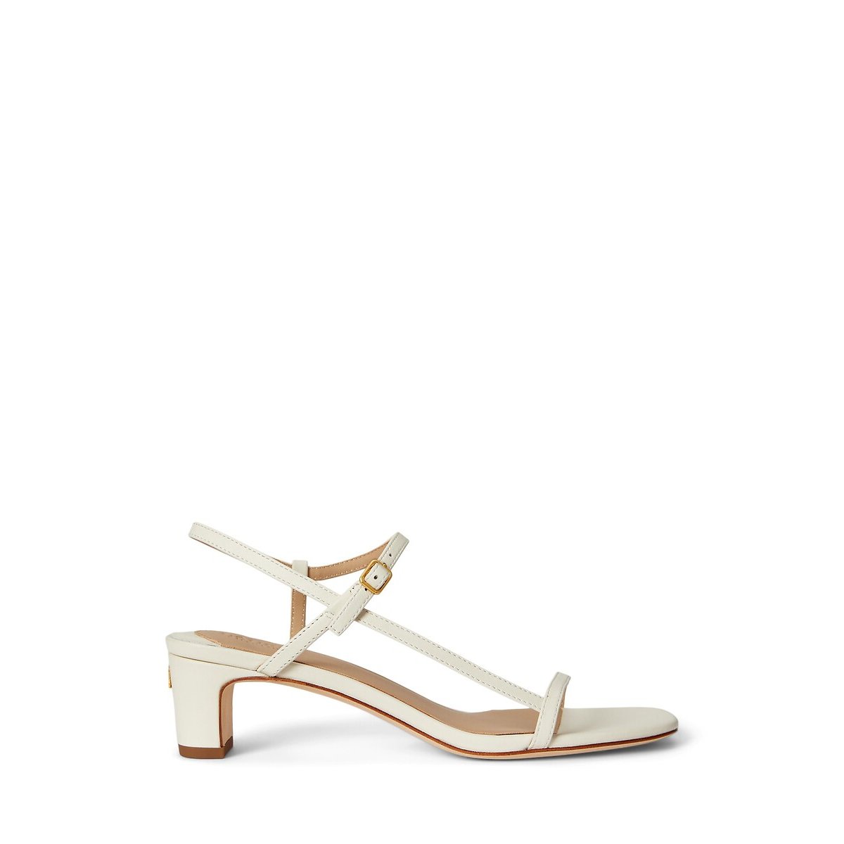 Sandales petits talons en cuir Lainee blanc, LAUREN RALPH LAUREN