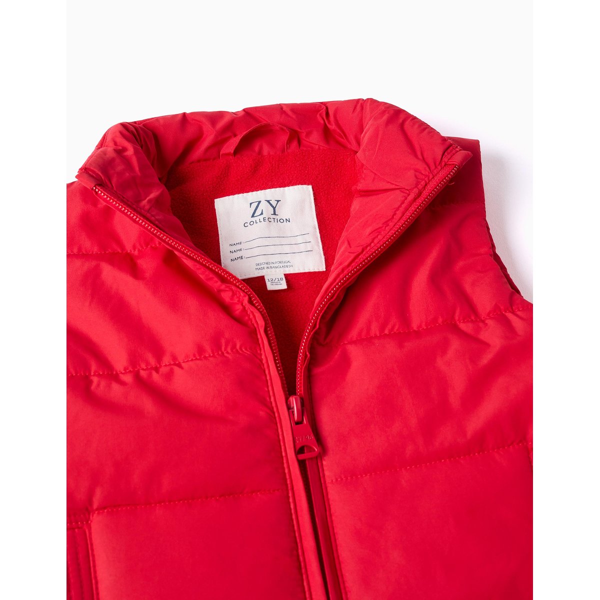 Doudoune sans manches avec doublure en polaire et poches latérales rouge, ZIPPY