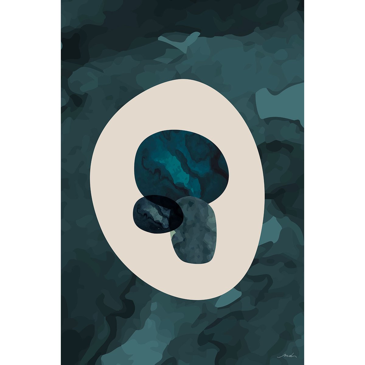 Tableau pierre labradorite tableau alu dibond, HEXOA