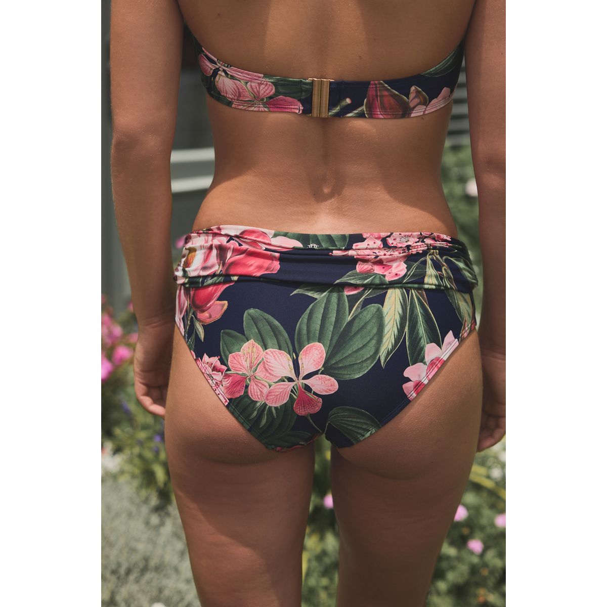 Bas de bikini collection kew floral bleu marine/rose, NEXT