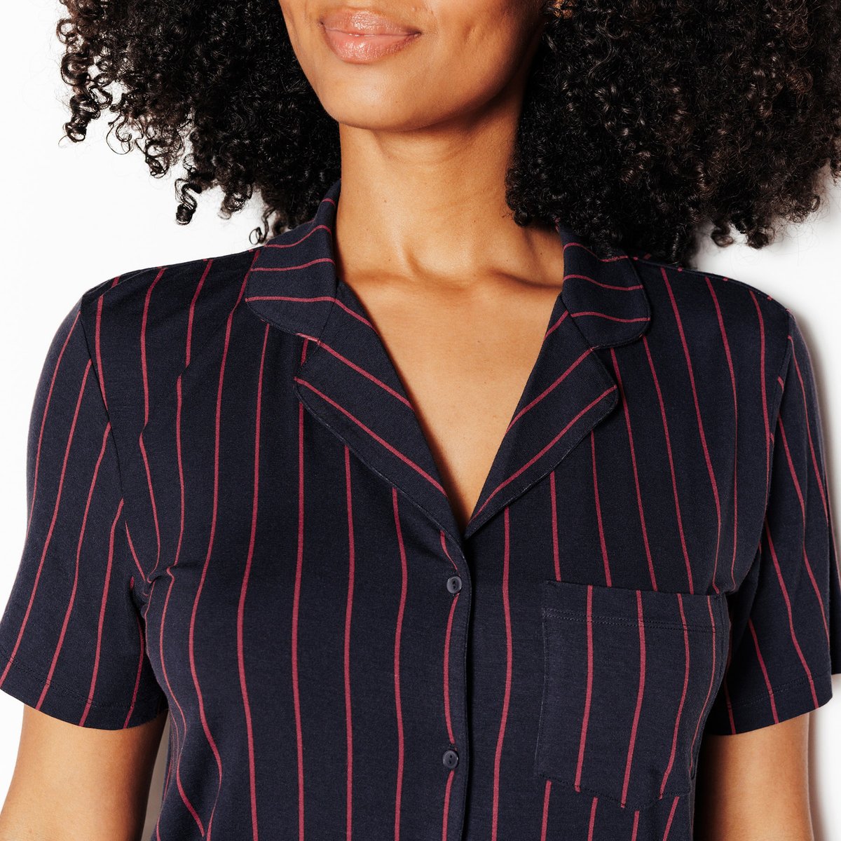 Chemise manches courtes CAMILLE multico gris, ROUGEGORGE LINGERIE