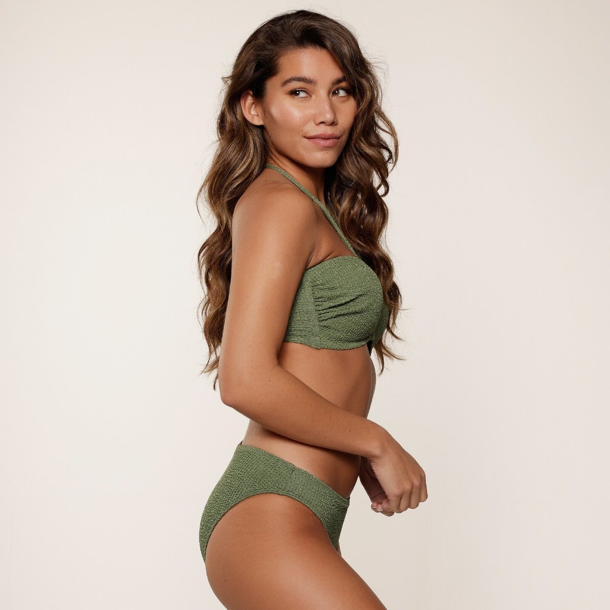 Bas de maillot de bain culotte jardin vert, LINGADORE