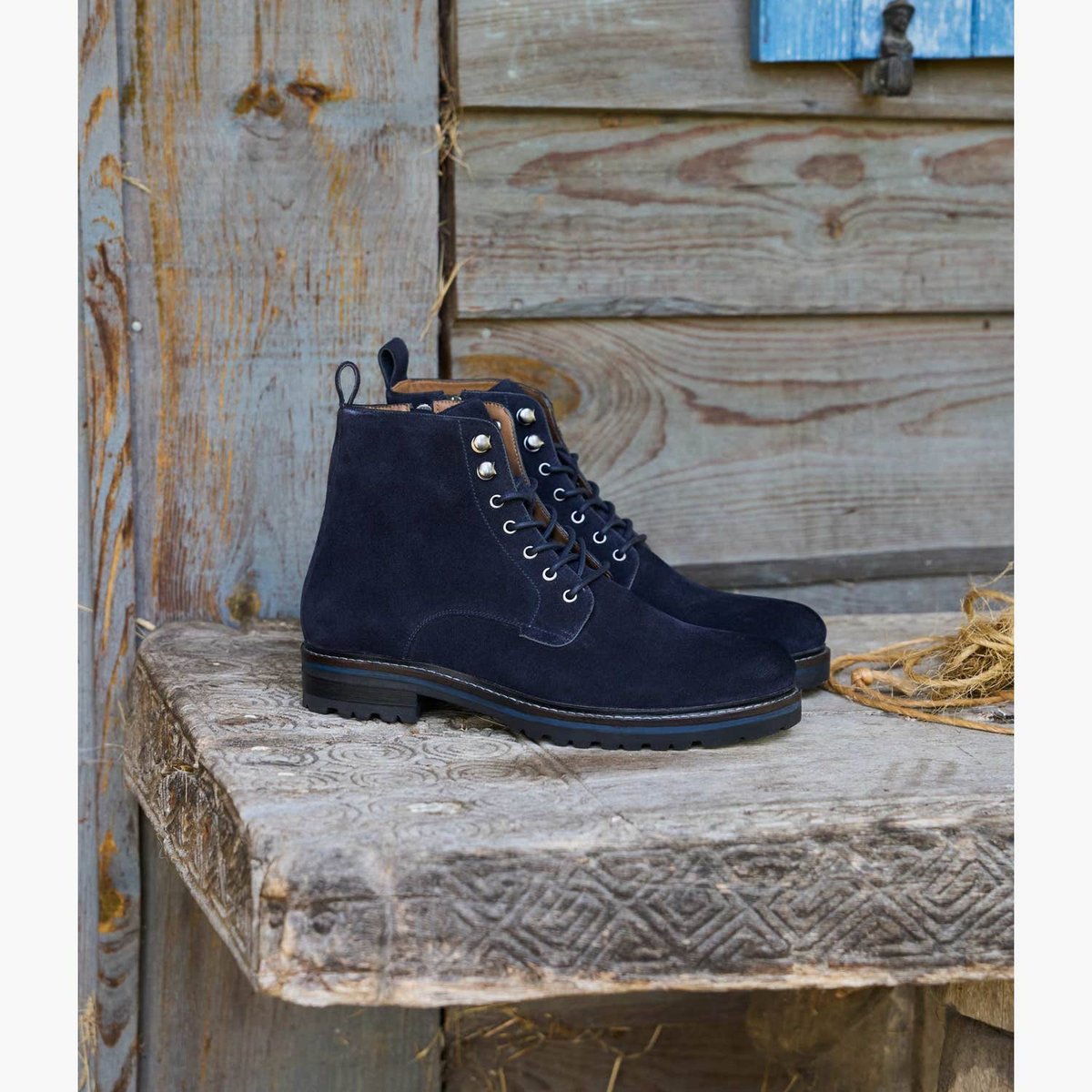 Boots À Talon en cuir ZACK bleu marine, BOCAGE