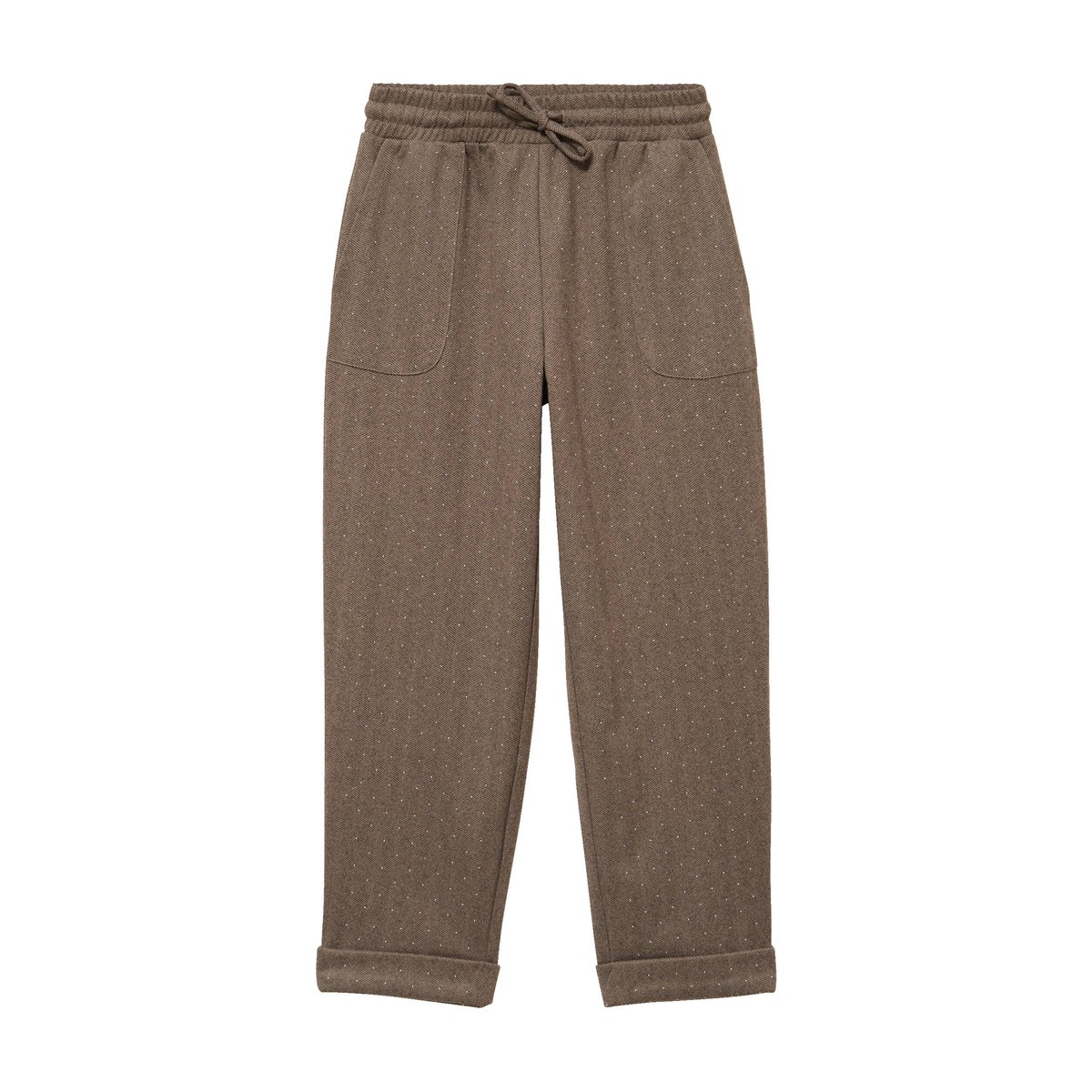 Jogging jegging en maille taupe, CACHE CACHE