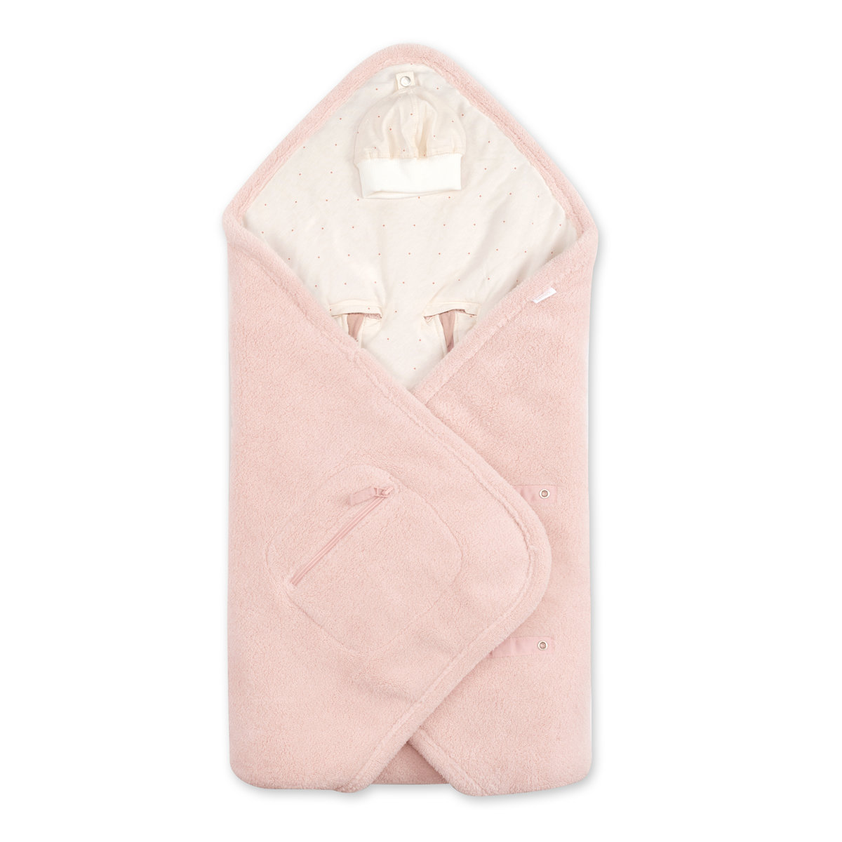 Nid d'ange BISIDE ouatiné hiver  -  Pady softy - jersey rose blush, BEMINI