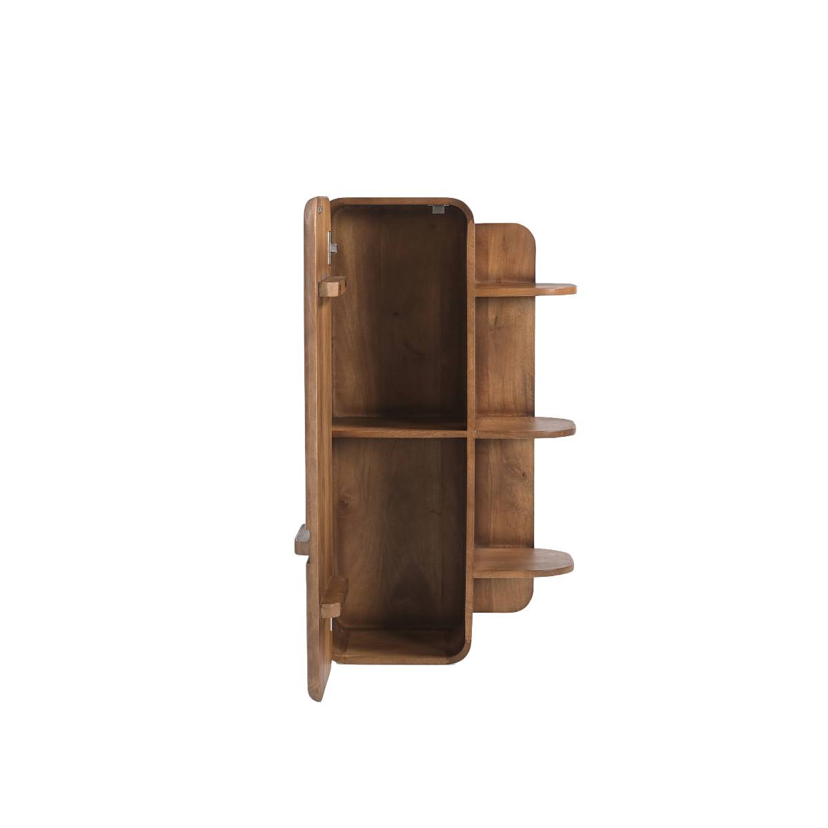 Etagère murale en en bois de manguier  ESYRA bois foncé, MADE IN MEUBLES 