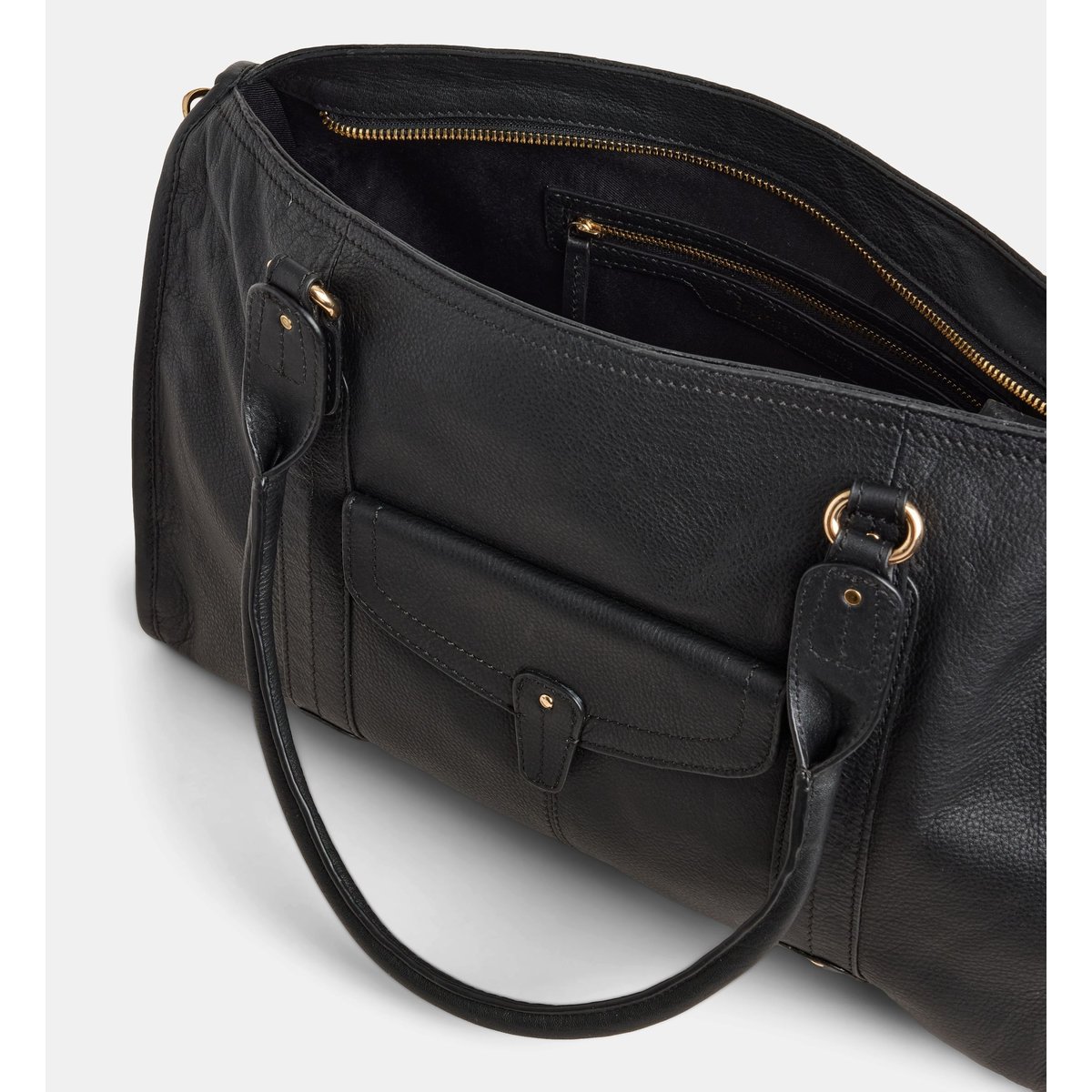 Sac cabas inès cuir noir, GALERIES LAFAYETTE