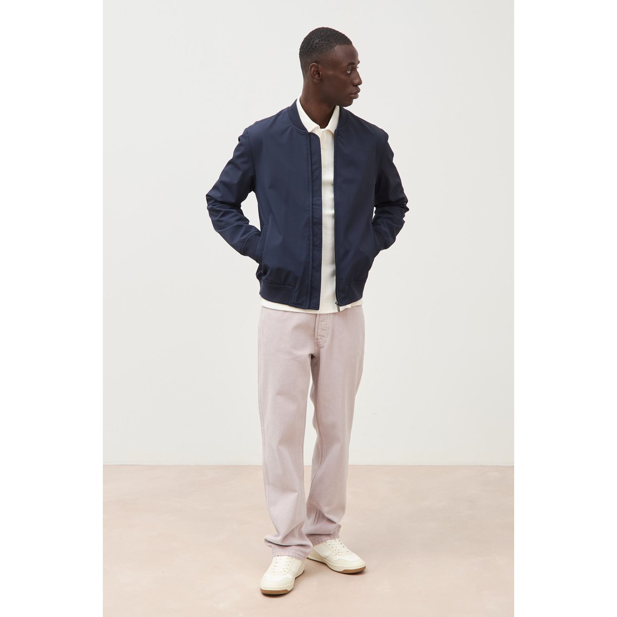 Blouson manches longues doublé bleu marine, BONOBO