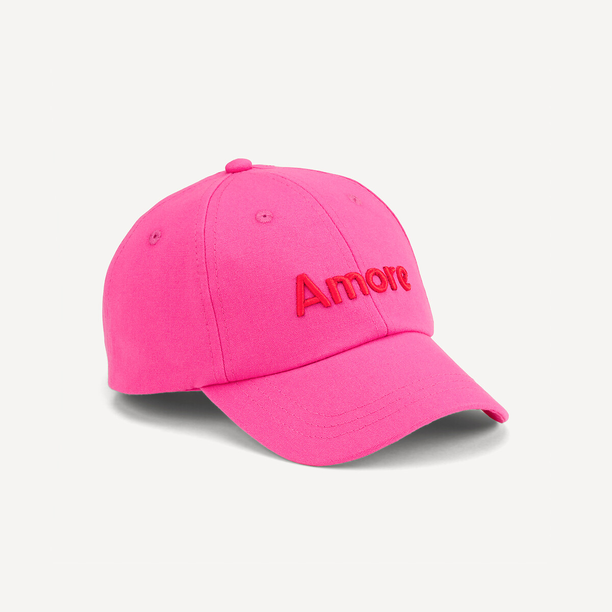 Embroidered Slogan Cap pink, LA REDOUTE COLLECTIONS