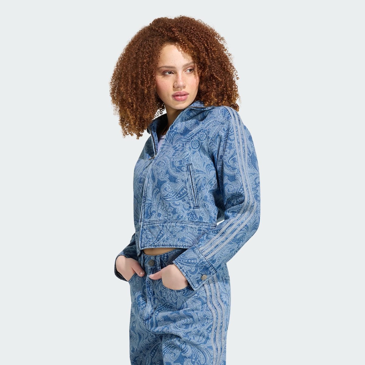 Veste De Survêtement Denim Adidas Liberty London Firebird Veste De Survêtement Denim Adidas Liberty London Firebird denim blue / light denim, adidas Originals