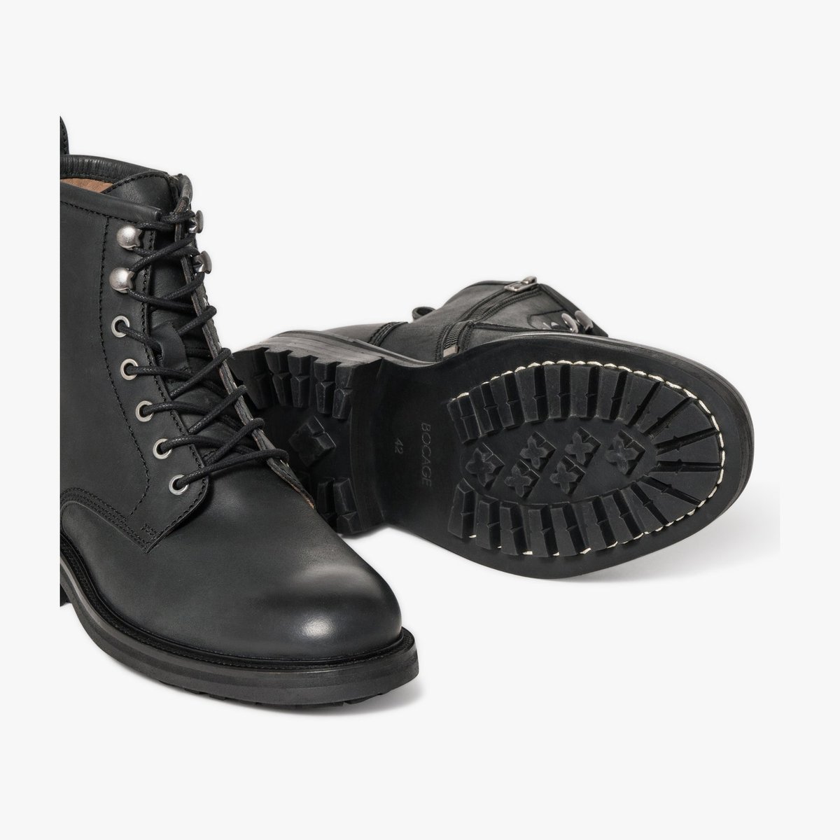 Boots À Talon en cuir EDGAR noir, BOCAGE