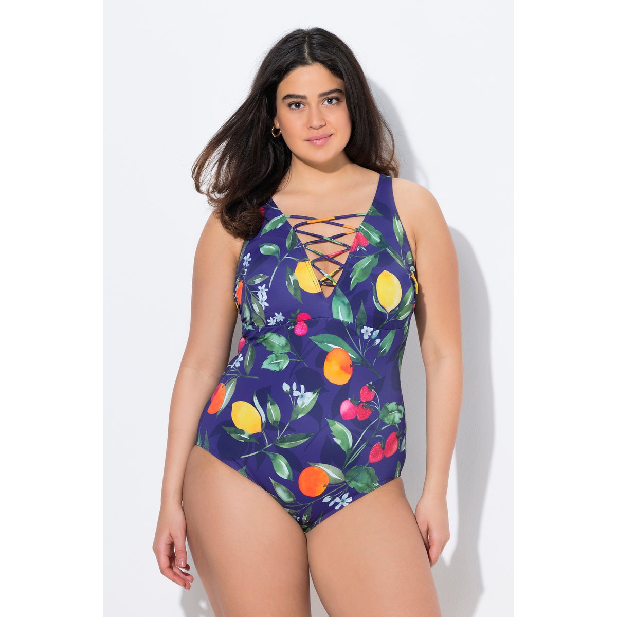 Maillot de bain, motif fruits bleu nuit, ULLA POPKEN