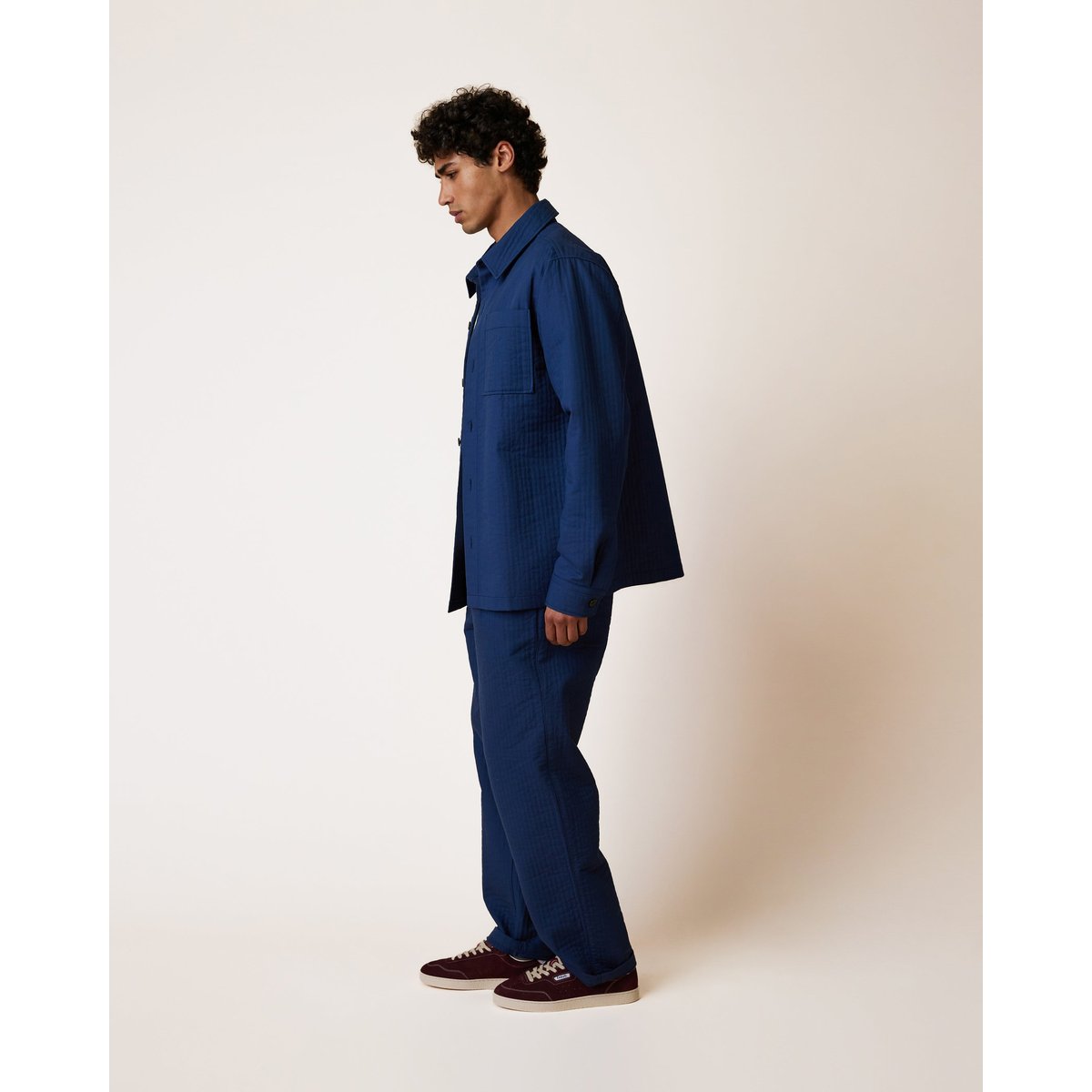 Sur-chemise en toile bleu foncé, FAGUO
