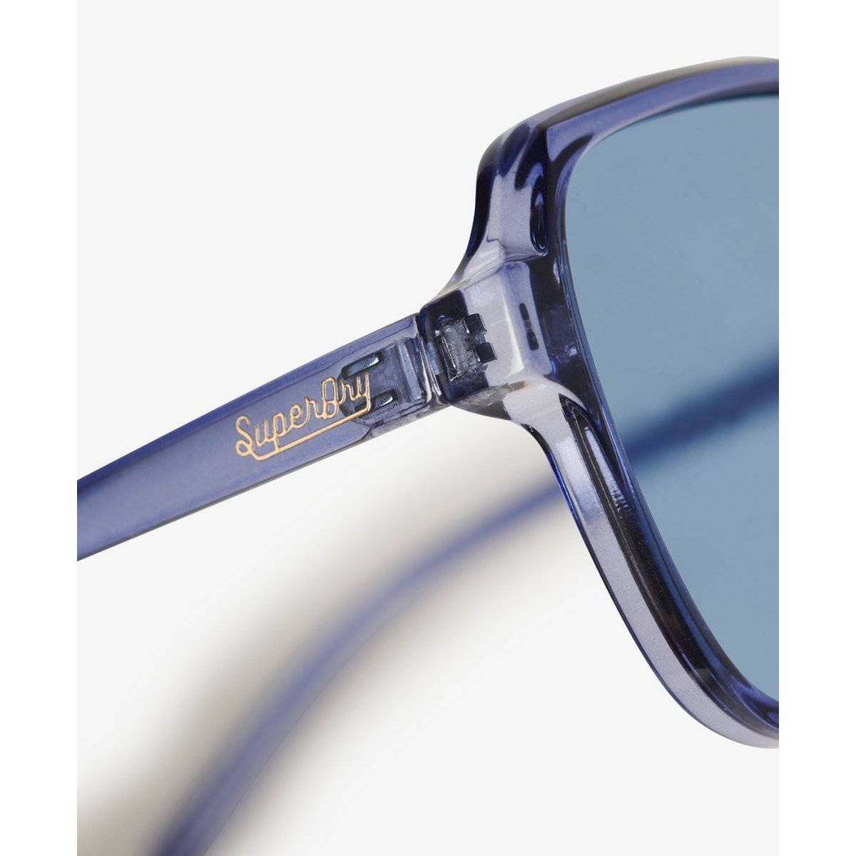 Lunettes de soleil carrées oversize bleu indigo/verres bleus, SUPERDRY