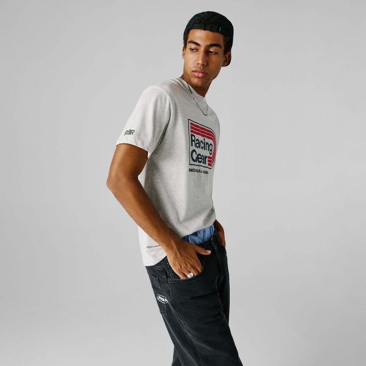Red Bull Racing T-Shirt Coupe Regular Avec Imprimé Graphique gris clair chine, PEPE JEANS