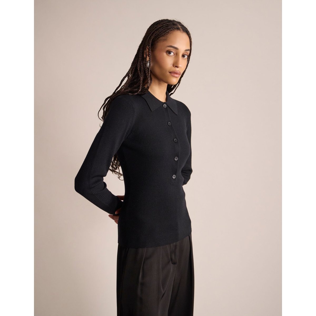 Polo Thomson noir, INES DE LA FRESSANGE PARIS