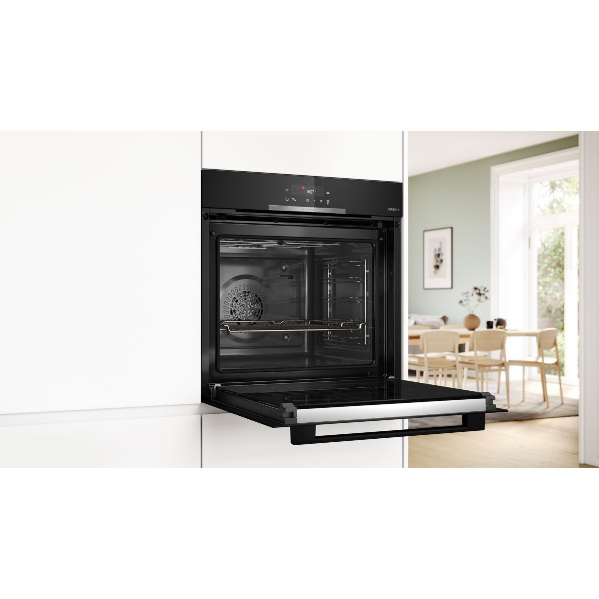 Four encastrable HBA372BB4 Air Fry - Pyrolyse, Mode Friture Sans Huile Air Fry, AutoPilot couleur unique, BOSCH
