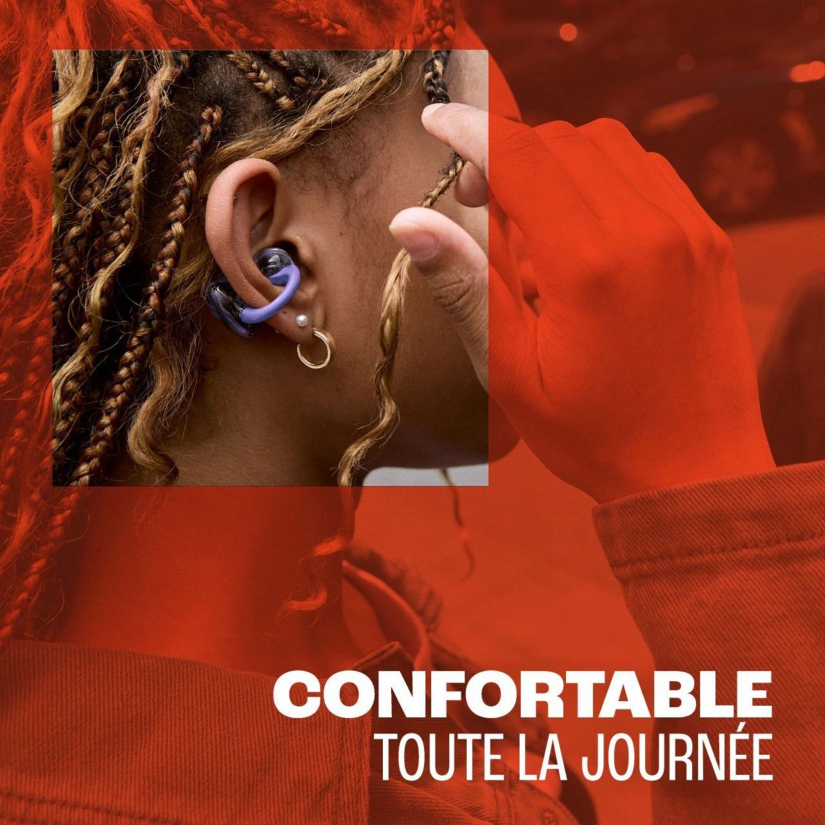 Ecouteurs Soundgear Clips Marron couleur unique, JBL