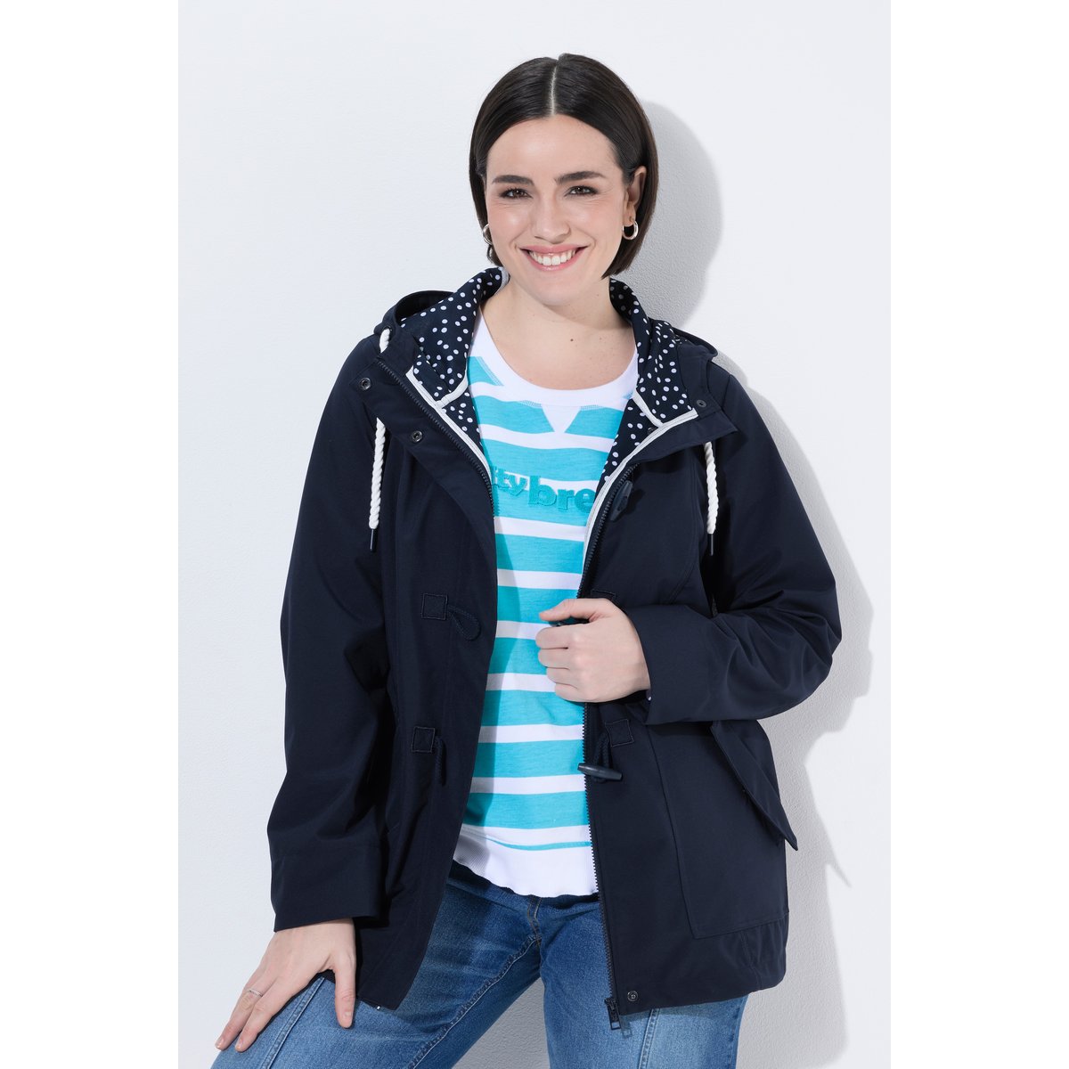 Veste Softshell HYPRAR, matière déperlante marine, ULLA POPKEN