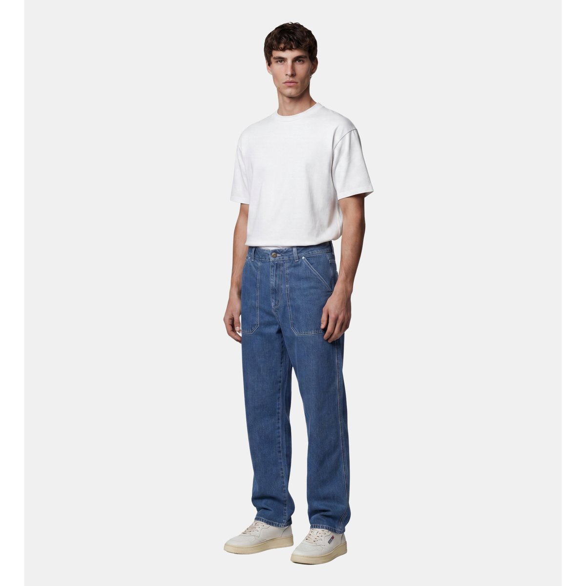 Jean carpenter tanim coton denim bleu jean, GALERIES LAFAYETTE