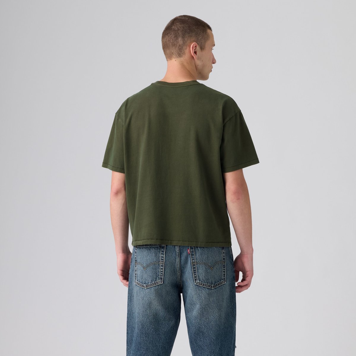 T-shirt Boxy vert - sheen wash rosin, LEVI'S