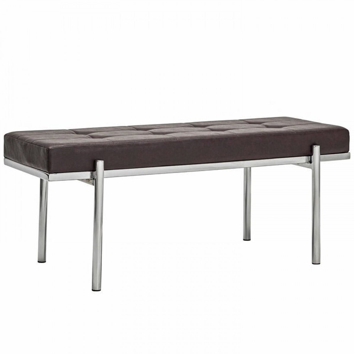 Banc finition chromée Lao marron, HOUSE DOCTOR
